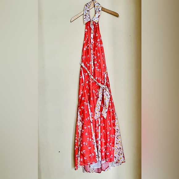 ANTHROPOLOGIE Maeve Halter Open Back Godet Midi Dress - Picture 5 of 12